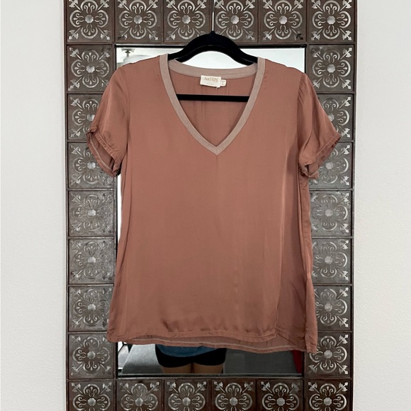 Nation LTD June Satin V-Neck Top - Picture 2 of 5